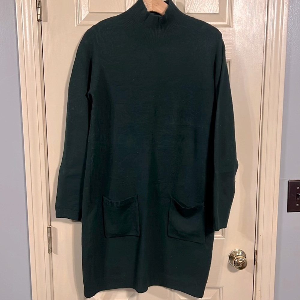Max Studio Green Long Sleeved Sweater Dress size S